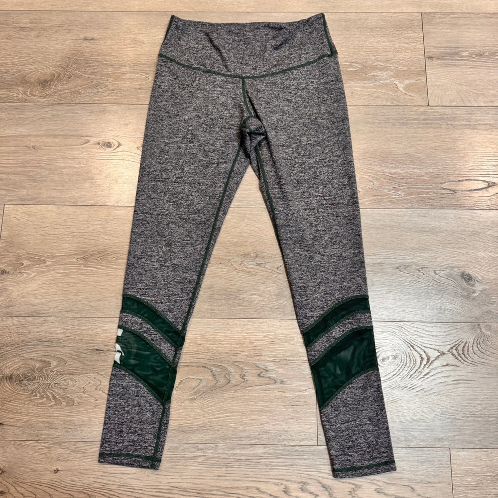 Zoozats Athletic Leggings High Waist Michigan State Activewear‎ Gray Small S